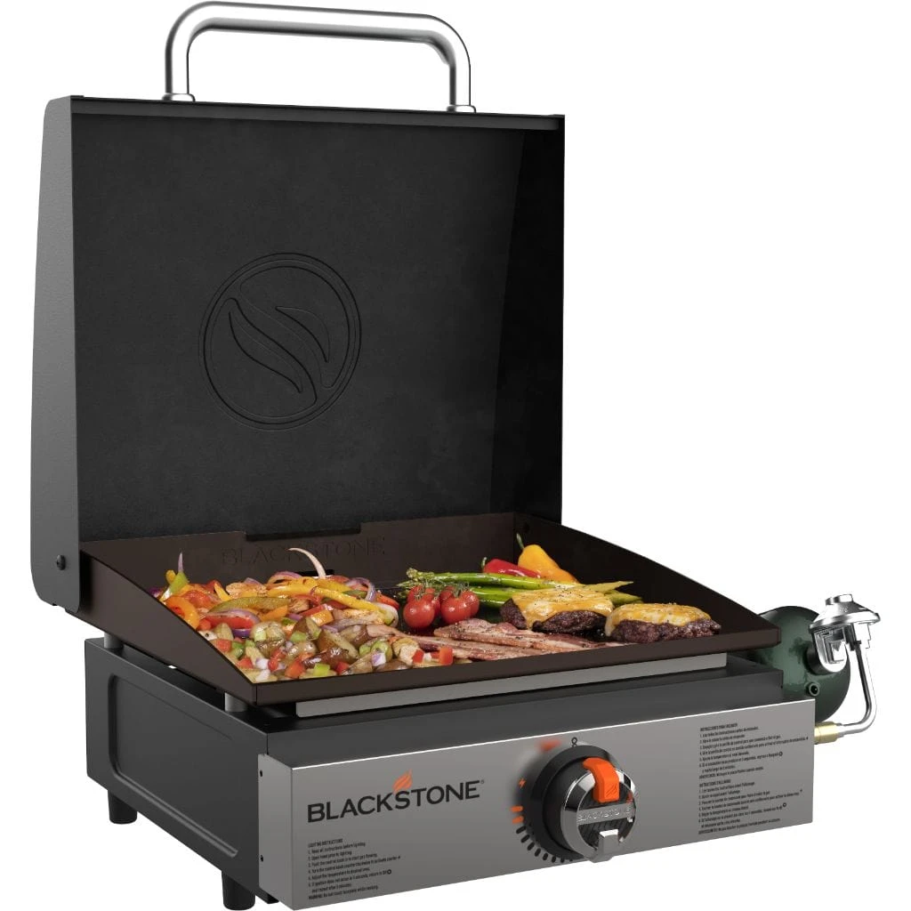 Blackstone 17" Tabletop Propane Gas Griddle With Hood - Image 2