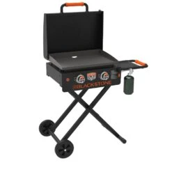 Blackstone 22" On The Go Propane Gas Scissor Cart Griddle With Hood
