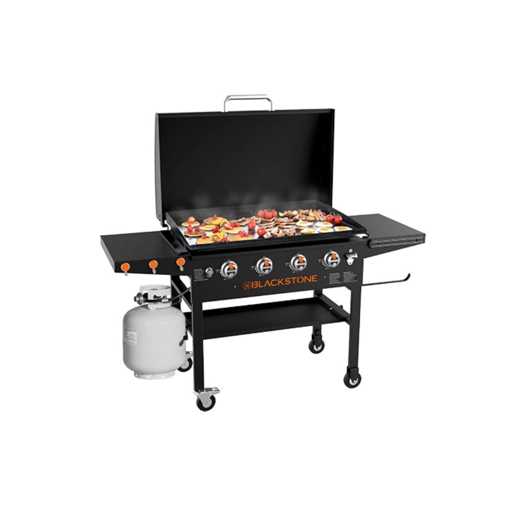 Blackstone 36" 4-Burner Propane Gas Griddle Cooking Station With Hood - Image 2