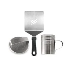 Blackstone Products 8066393 Stainless Steel Press & Sear Burger Kit; Black & Silver - 3 Piece
