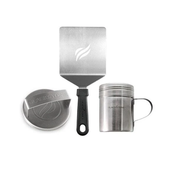 Blackstone Products 8066393 Stainless Steel Press & Sear Burger Kit; Black & Silver - 3 Piece