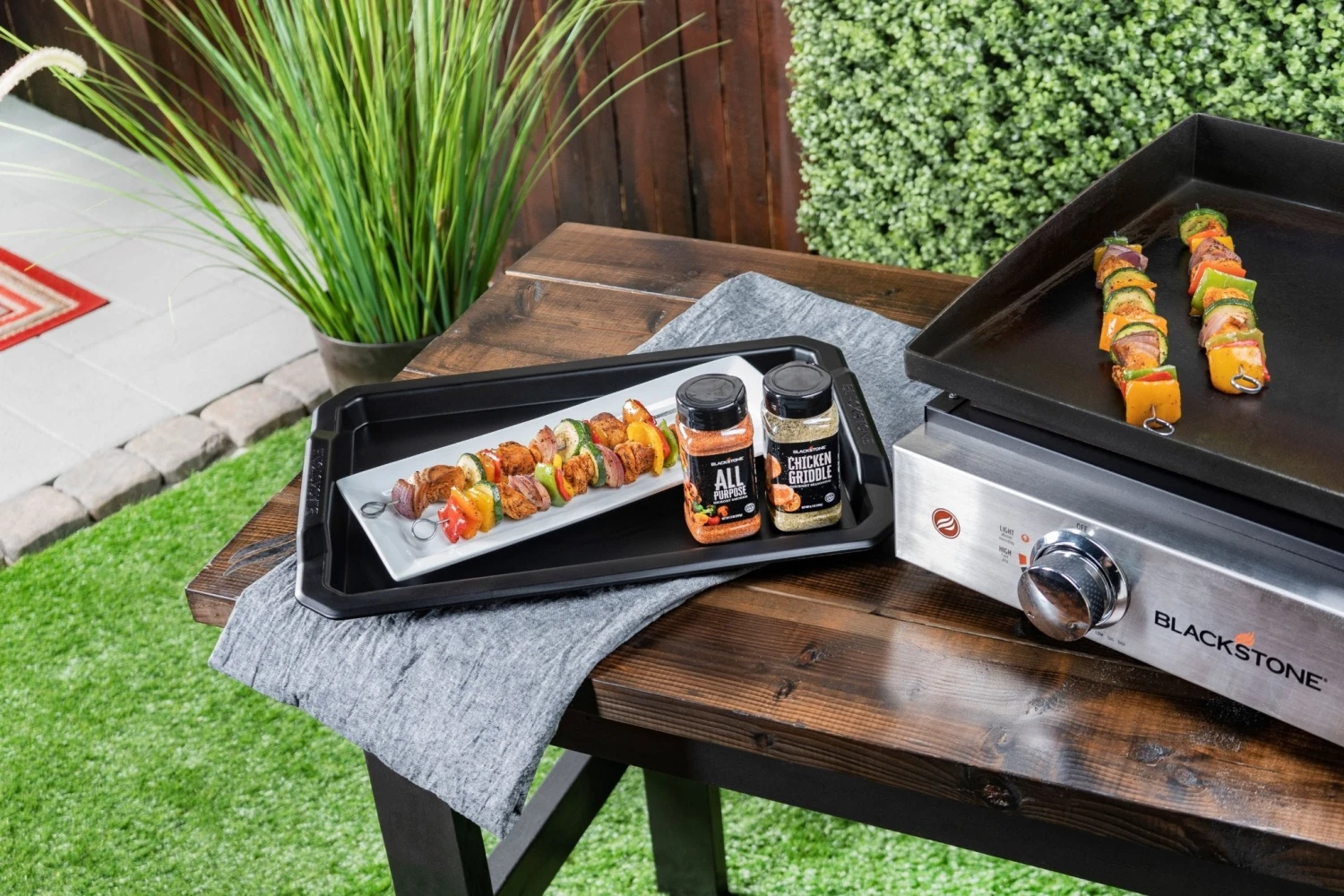 Black Serving Tray 4 Pack - Image 2